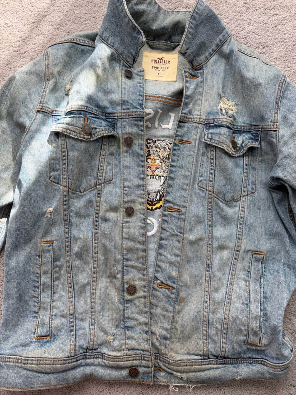 Hollister Light Blue Denim Jacket - Epic Flex - Picture 4 of 5